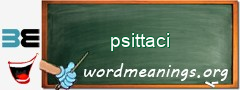 WordMeaning blackboard for psittaci
